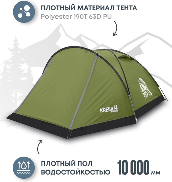 Палатка RSP Outdoor Krewl 4 / T-KRE-4-OLGN- фото5