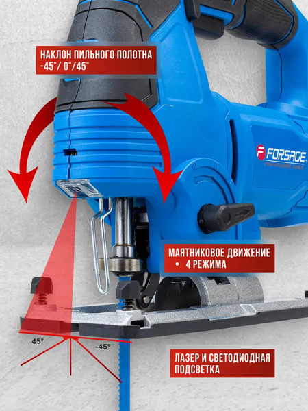 Электролобзик Forsage F-M1Q-A-JS5502D- фото5