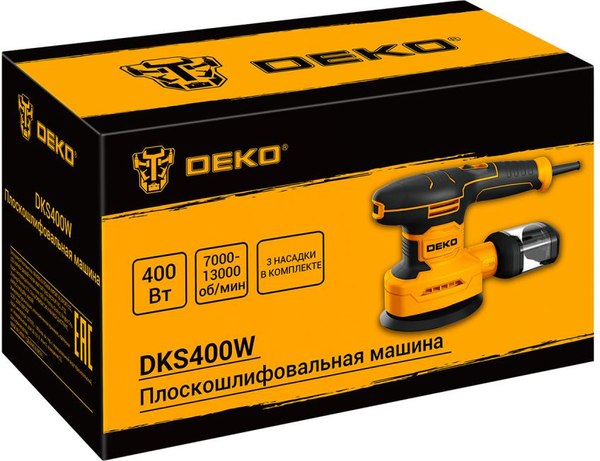 Эксцентриковая шлифовальная машина Deko DKS400W / 085-1058- фото9