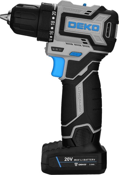 Аккумуляторная дрель-шуруповерт Deko Loner 20V PRO / 085-1010- фото3
