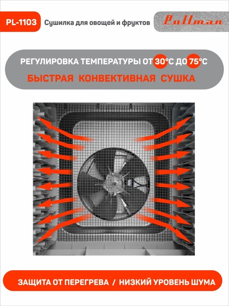 Сушилка для овощей и фруктов Pullman PL-1103- фото6