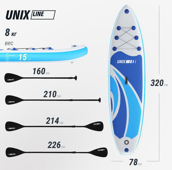 SUP-борд UNIX Line Line Big Wave / SUPBW320- фото5