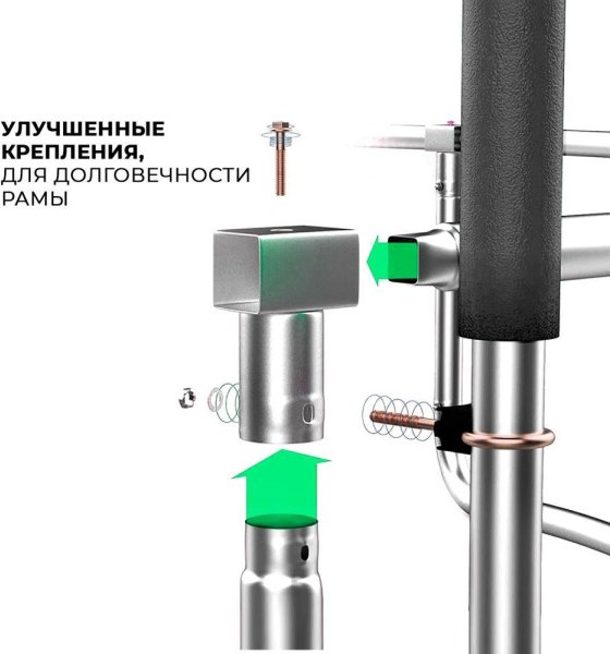 Батут GetActive J6 (зеленый, с сеткой)- фото8