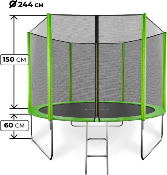 Батут GetActive J8L (зеленый, с сеткой)- фото5