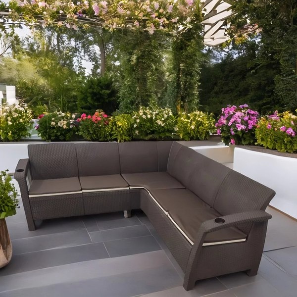 Комплект садовой мебели Springhouse Corfu Relax NCC4+1BR- фото7, картинка7 Комплект садовой мебели Springhouse Corfu Relax NCC4+1BR- фото7