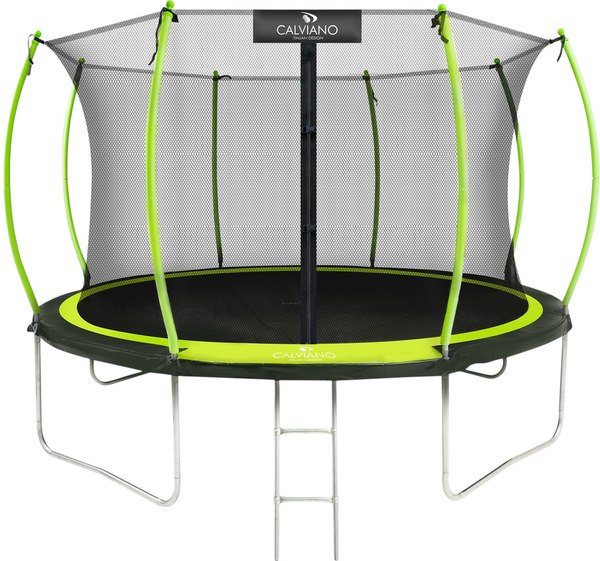 Батут Calviano 374см 12ft Inside Master Green (с защитной сеткой)- фото