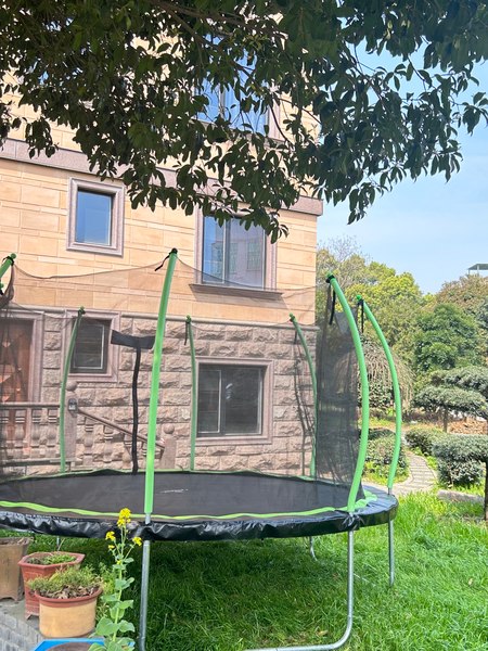 Батут Calviano 374см 12ft Inside Master Green (с защитной сеткой)- фото10