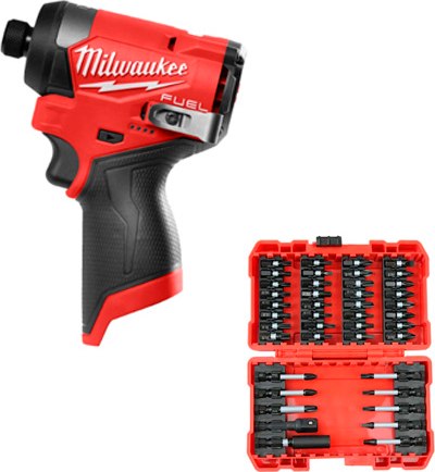 Аккумуляторный шуруповерт Milwaukee M12 FID2-0 + Набор бит / 4933479876P42F