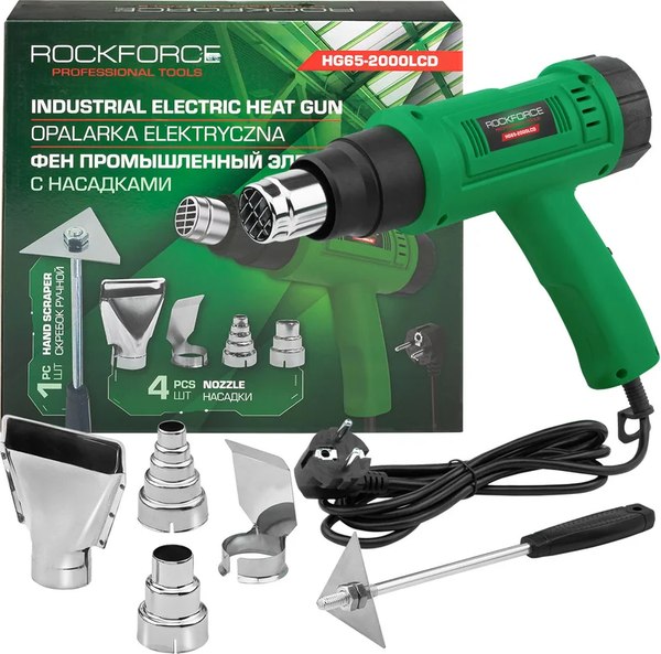Строительный фен RockForce RF-HG65-2000LCD- фото