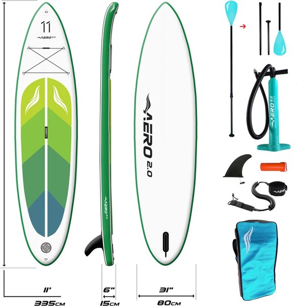 SUP-борд AERO Green Leaf 11- фото4