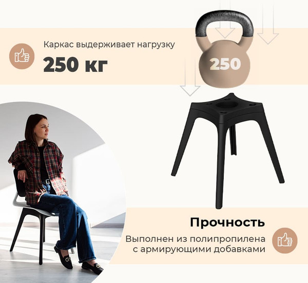 Стул пластиковый Sheffilton SHT-ST29/S195- фото3