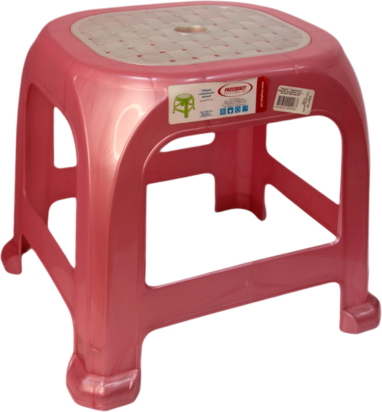Табурет пластиковый Русспласт Симпатия РП-312роз- фото