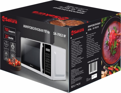 Микроволновая печь Sakura SA-7052W- фото2, картинка2 Микроволновая печь Sakura SA-7052W- фото2