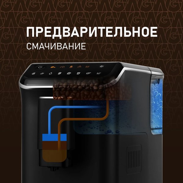 Кофемашина Weissgauff WCM-325 Black Automatic Touch Cappuccino- фото8