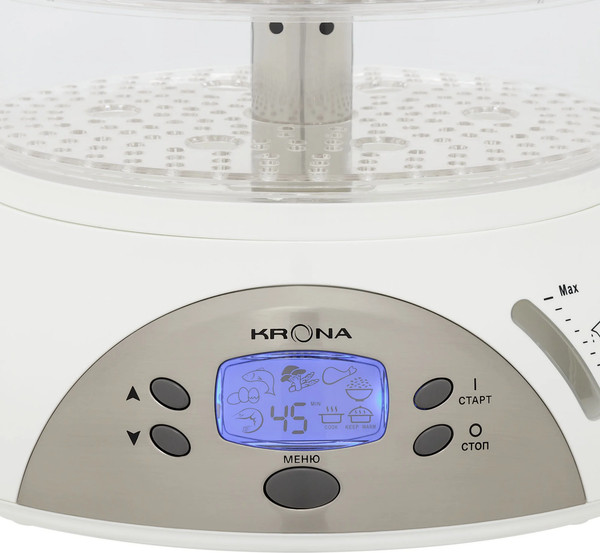 Пароварка стационарная Krona Dampfgarer 900W / КА-00008911- фото4, картинка4 Пароварка стационарная Krona Dampfgarer 900W / КА-00008911- фото4