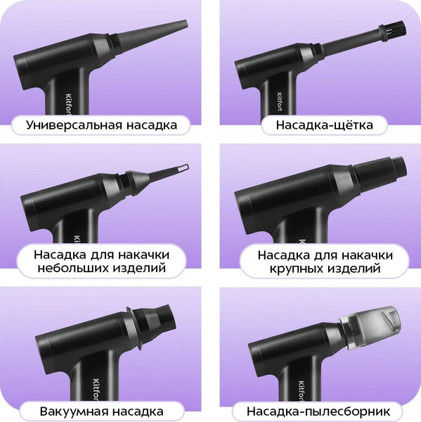 Воздуходувка аккумуляторная Kitfort КТ-4317- фото7