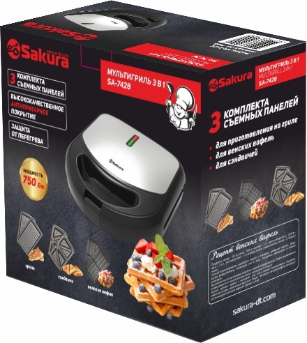 Вафельница Sakura SA-7428- фото2