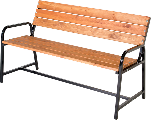 Скамья садовая Удачная мебель Флора со спинкой / E03.K.102- фото