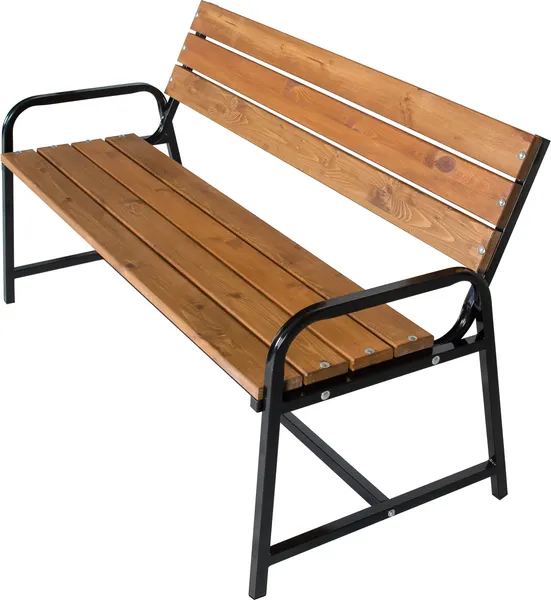 Скамья садовая Удачная мебель Флора со спинкой / E03.K.102- фото4