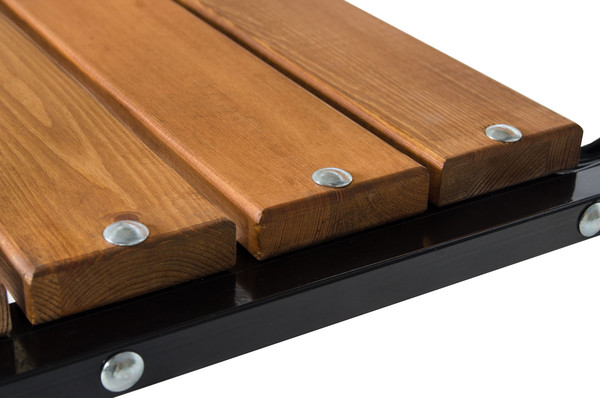 Скамья садовая Удачная мебель Флора со спинкой / E03.K.102- фото7