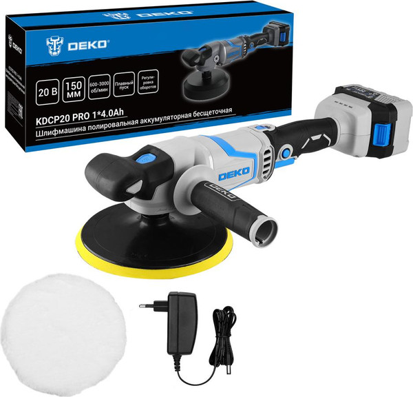 Полировальная машина Deko KDCP20 PRO / 081-1028- фото