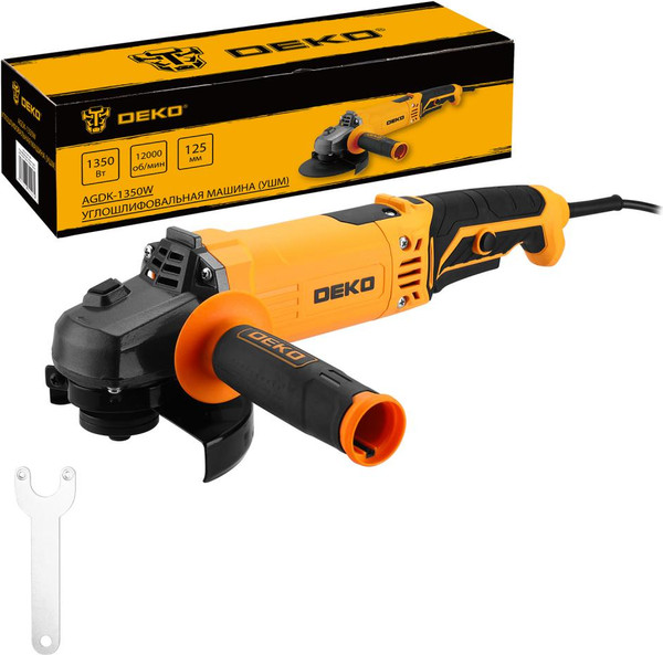 Угловая шлифовальная машина Deko AGDK-1350W / 084-1080- фото