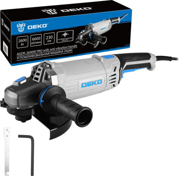 Угловая шлифовальная машина Deko AGDK-2600W PRO / 084-1083- фото