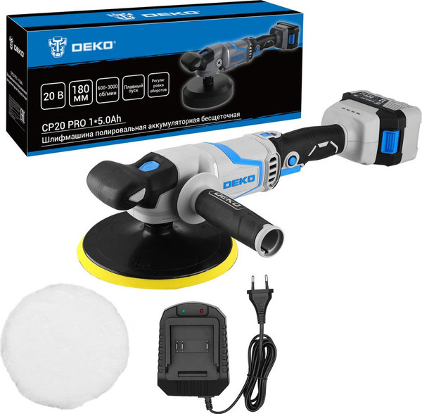 Полировальная машина Deko CP20 PRO / 084-1087- фото