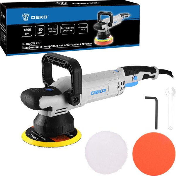Полировальная машина Deko P-1800W PRO / 084-1098- фото