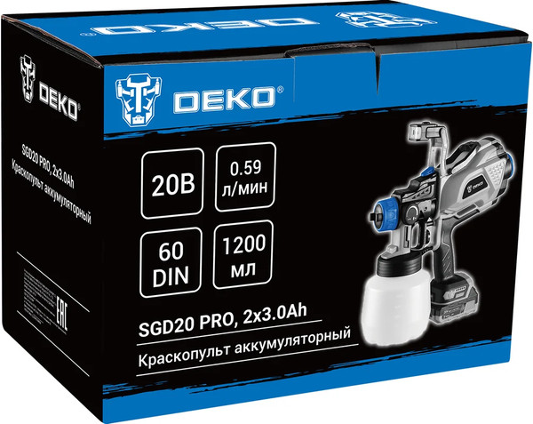 Краскопульт электрический Deko SGD20 Pro / 085-1337- фото6