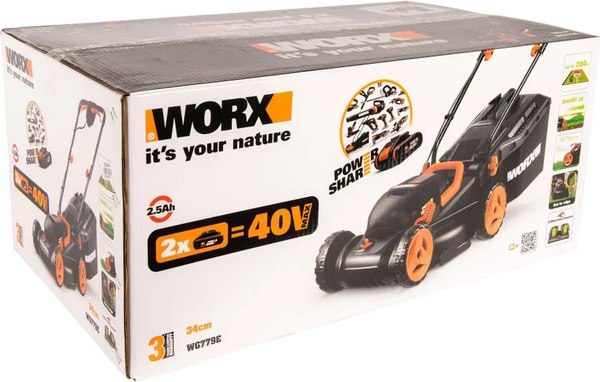 Газонокосилка аккумуляторная Worx WG779E.1- фото10