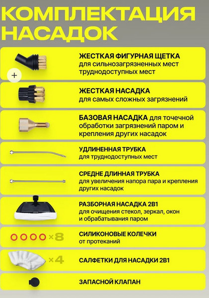 Пароочиститель Kunf TC-SC-003 B (черный)- фото8