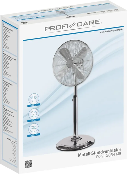 Вентилятор ProfiCare PC- VL 3064 MS inox 40см- фото7