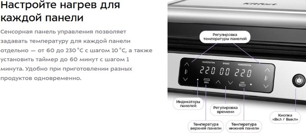 Электрогриль Kitfort КТ-4677- фото5, картинка5 Электрогриль Kitfort КТ-4677- фото5