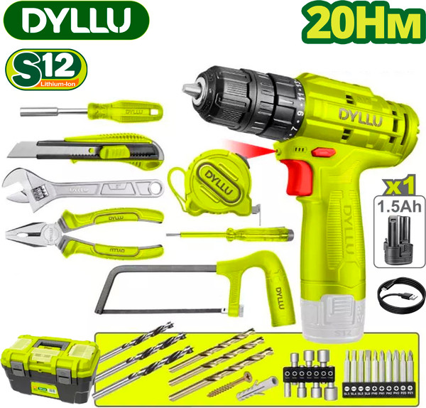 Аккумуляторная дрель-шуруповерт DYLLU DTDT1B77- фото2