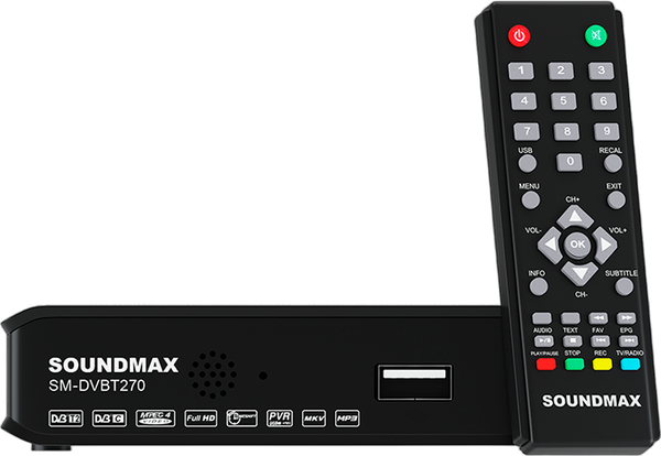 Смарт-приставка SoundMax SM-DVBT270- фото, картинка Смарт-приставка SoundMax SM-DVBT270- фото