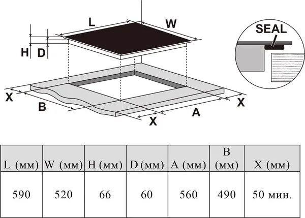 Индукционная варочная панель Haier HHX-Y64TFVB- фото7