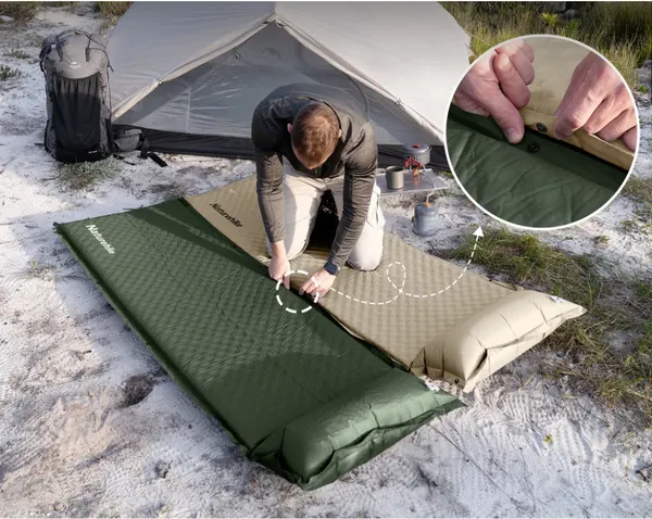 Туристический коврик Naturehike 200х63х10см / CNK2450WS020-AGR- фото5