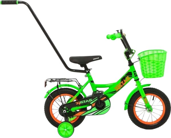 Детский велосипед с ручкой ZigZag Classic 12 / ZG-1202- фото