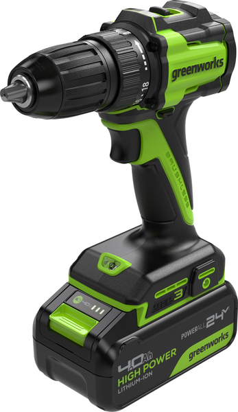 Аккумуляторная дрель-шуруповерт Greenworks DD345 бесщеточная 24V / 3708307CUB- фото6, картинка6 Аккумуляторная дрель-шуруповерт Greenworks DD345 бесщеточная 24V / 3708307CUB- фото6