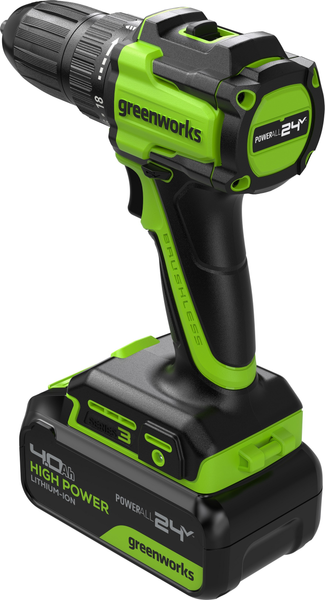 Аккумуляторная дрель-шуруповерт Greenworks DD345 бесщеточная 24V / 3708307CUB- фото8, картинка8 Аккумуляторная дрель-шуруповерт Greenworks DD345 бесщеточная 24V / 3708307CUB- фото8