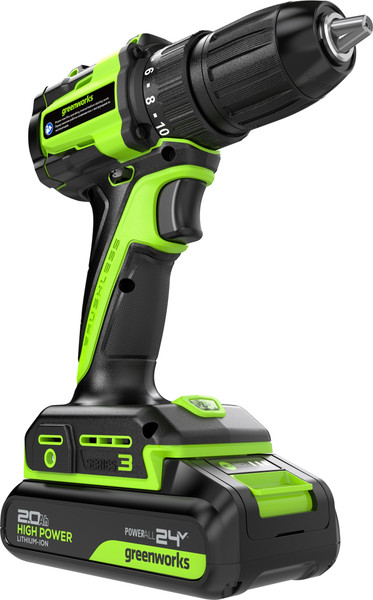 Аккумуляторная дрель-шуруповерт Greenworks DD345 бесщеточная 24V / 3708307CUC- фото10, картинка10 Аккумуляторная дрель-шуруповерт Greenworks DD345 бесщеточная 24V / 3708307CUC- фото10