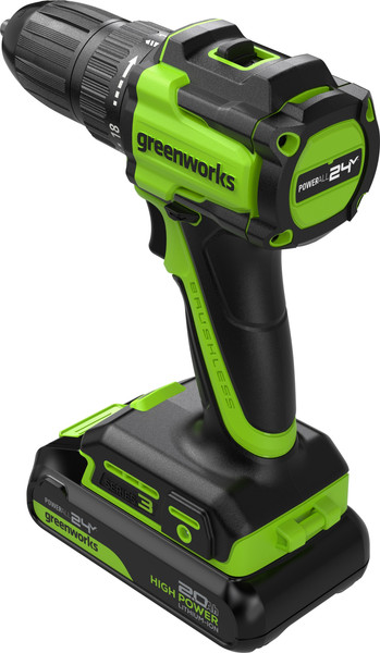Аккумуляторная дрель-шуруповерт Greenworks DD345 бесщеточная 24V / 3708307CUC- фото7, картинка7 Аккумуляторная дрель-шуруповерт Greenworks DD345 бесщеточная 24V / 3708307CUC- фото7
