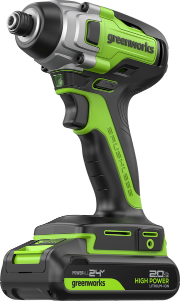 Аккумуляторный шуруповерт Greenworks GD24ID3 бесщеточный 24V / 3802807CUA- фото2, картинка2 Аккумуляторный шуруповерт Greenworks GD24ID3 бесщеточный 24V / 3802807CUA- фото2