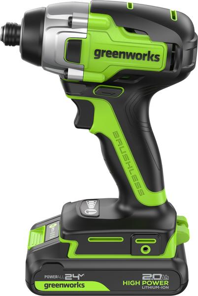 Аккумуляторный шуруповерт Greenworks GD24ID3 бесщеточный 24V / 3802807CUA- фото4, картинка4 Аккумуляторный шуруповерт Greenworks GD24ID3 бесщеточный 24V / 3802807CUA- фото4