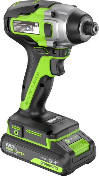 Аккумуляторный шуруповерт Greenworks GD24ID3 бесщеточный 24V / 3802807CUA- фото5, картинка5 Аккумуляторный шуруповерт Greenworks GD24ID3 бесщеточный 24V / 3802807CUA- фото5