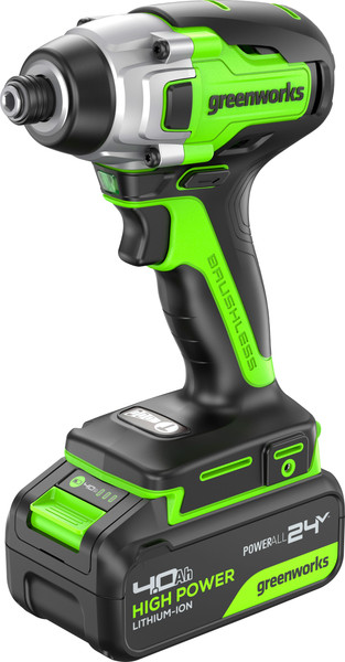 Аккумуляторный шуруповерт Greenworks GD24ID3 бесщеточный 24V / 3802807CUB- фото, картинка Аккумуляторный шуруповерт Greenworks GD24ID3 бесщеточный 24V / 3802807CUB- фото