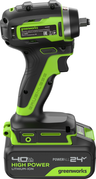 Аккумуляторный гайковерт Greenworks G24IW200 бесщеточный 24V / 3803607CUB- фото2, картинка2 Аккумуляторный гайковерт Greenworks G24IW200 бесщеточный 24V / 3803607CUB- фото2
