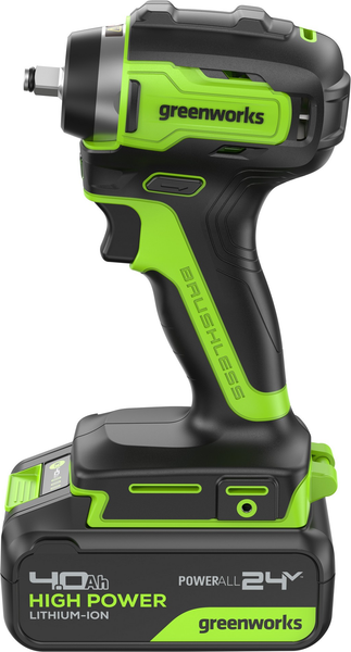 Аккумуляторный гайковерт Greenworks G24IW200 бесщеточный 24V / 3803607CUB- фото3, картинка3 Аккумуляторный гайковерт Greenworks G24IW200 бесщеточный 24V / 3803607CUB- фото3