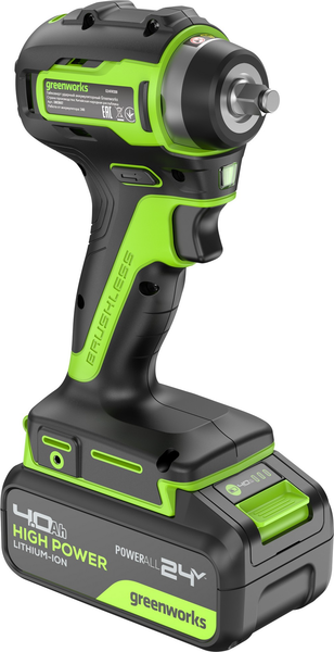 Аккумуляторный гайковерт Greenworks G24IW200 бесщеточный 24V / 3803607CUB- фото6, картинка6 Аккумуляторный гайковерт Greenworks G24IW200 бесщеточный 24V / 3803607CUB- фото6